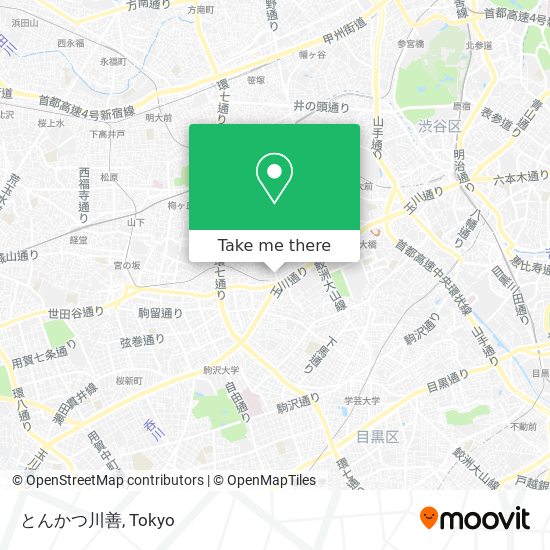 とんかつ川善 map