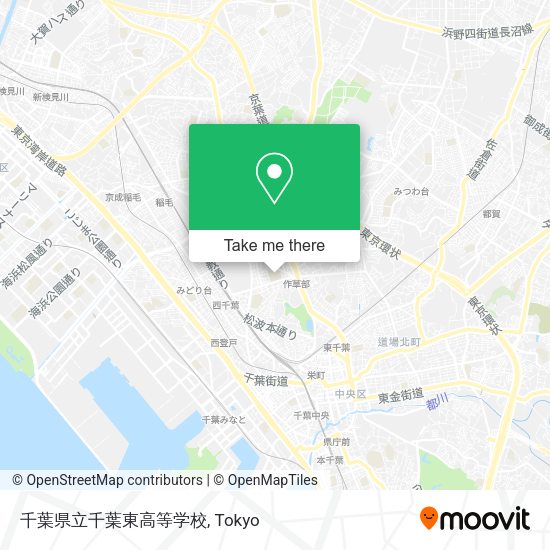 千葉県立千葉東高等学校 map
