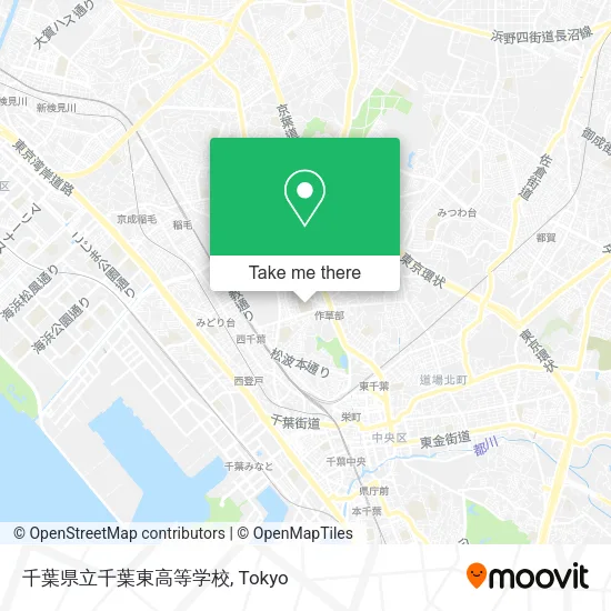 Chiba Prefectural Chiba East High School map