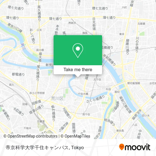 帝京科学大学千住キャンパス map
