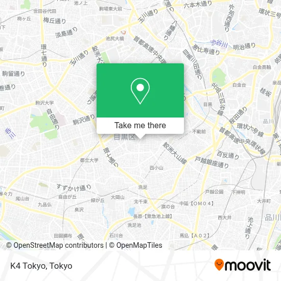 K4 Tokyo map