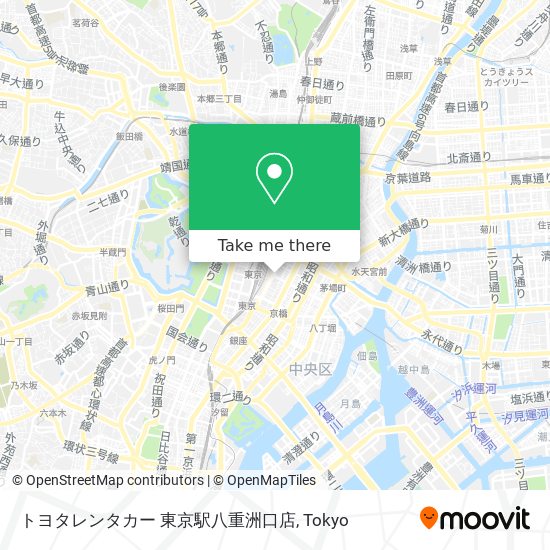 トヨタレンタカー 東京駅八重洲口店 map