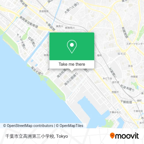 Chiba City Takasu Third Elementary School map