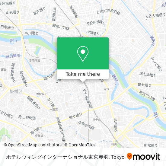 ホテルウィングインターナショナル東京赤羽 map