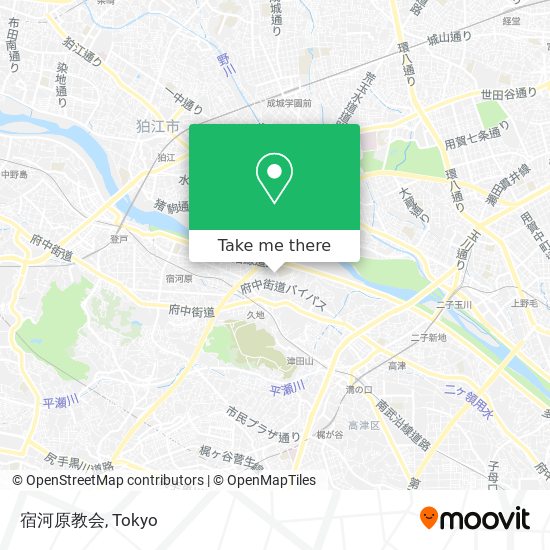 宿河原教会 map