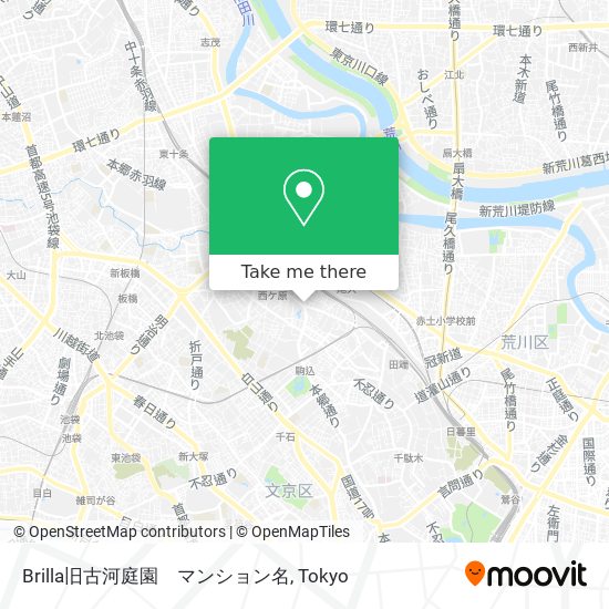 Brilla旧古河庭園　マンション名 map