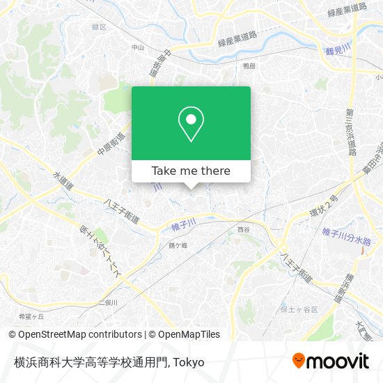 横浜商科大学高等学校通用門 map