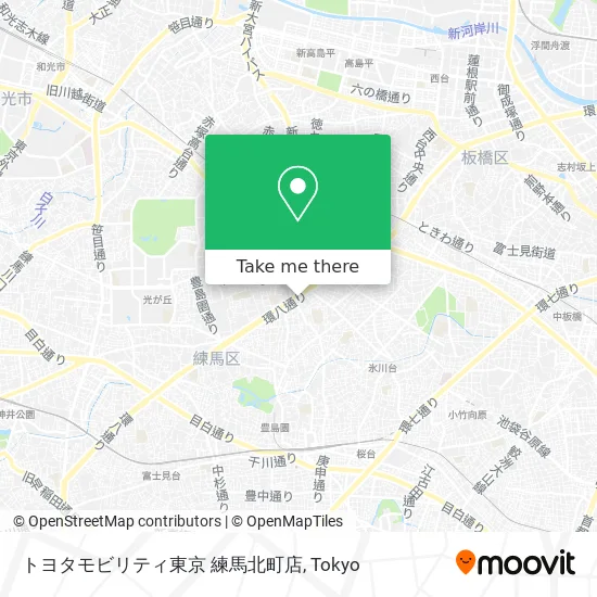 トヨタモビリティ東京 練馬北町店 map