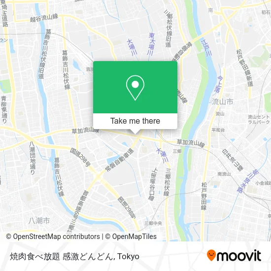 焼肉食べ放題 感激どんどん map