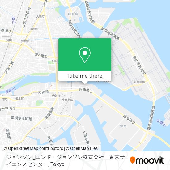 ジョンソン･エンド・ジョンソン株式会社　東京サイエンスセンター map