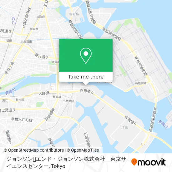 ジョンソン･エンド・ジョンソン株式会社　東京サイエンスセンター map