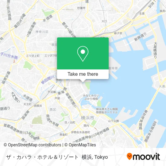 The Kahala Hotel & Resort Yokohama map