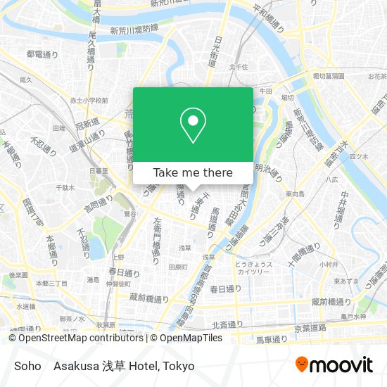 Soho　Asakusa 浅草 Hotel map