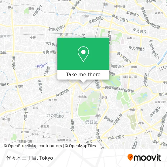 Yoyogi 3-chome map