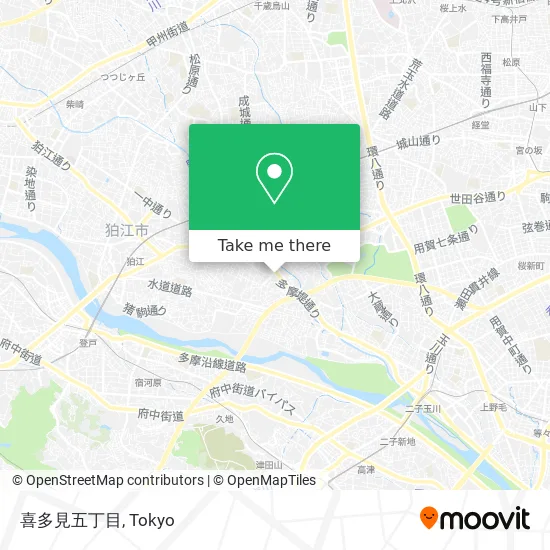 喜多見五丁目 map