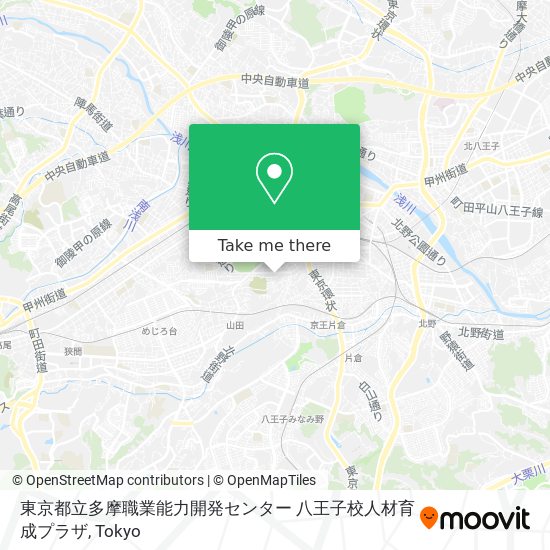 東京都立多摩職業能力開発センター 八王子校人材育成プラザ map