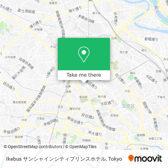 Ikebus サンシャインシティプリンスホテル map
