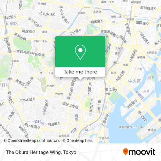 The Okura Heritage Wing map