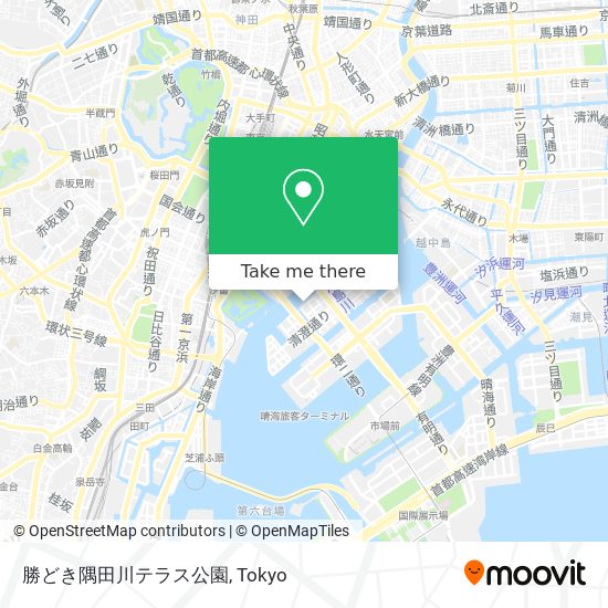勝どき隅田川テラス公園 map