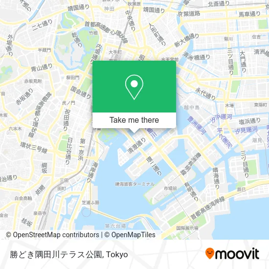 勝どき隅田川テラス公園 map