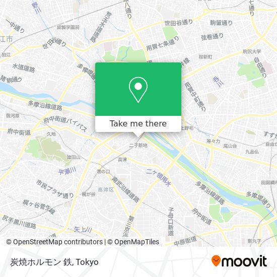 炭焼ホルモン 鉄 map