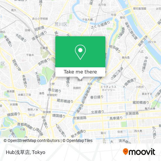 Hub浅草店 map