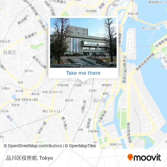 In Front of Shinagawa Ward Office map