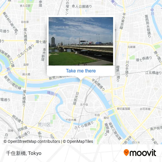 Senju New Bridge map