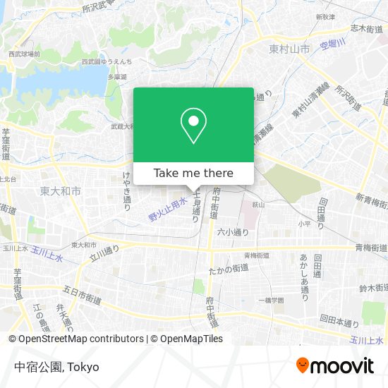 中宿公園 map