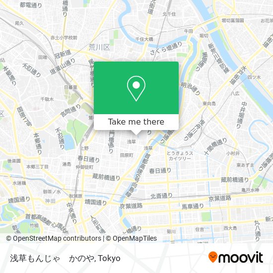 浅草もんじゃ　かのや map