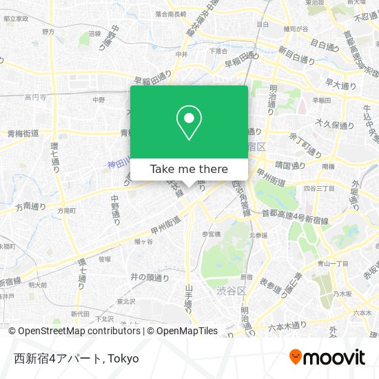 西新宿4アパート map