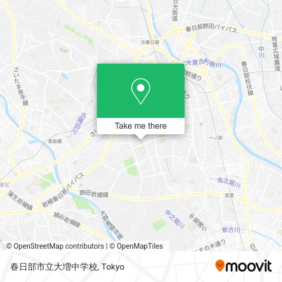 春日部市立大増中学校 map