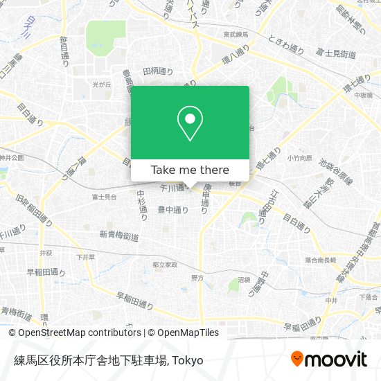 練馬区役所本庁舎地下駐車場 map