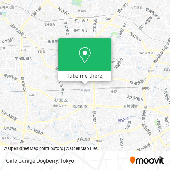 Cafe Garage Dogberry map