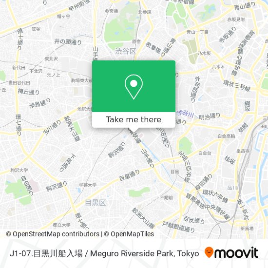 J1-07.目黒川船入場 / Meguro Riverside Park map