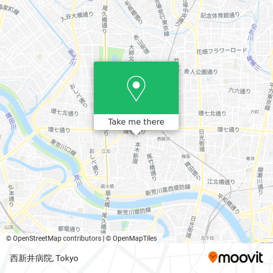西新井病院 map