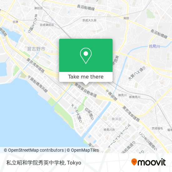 私立昭和学院秀英中学校 map