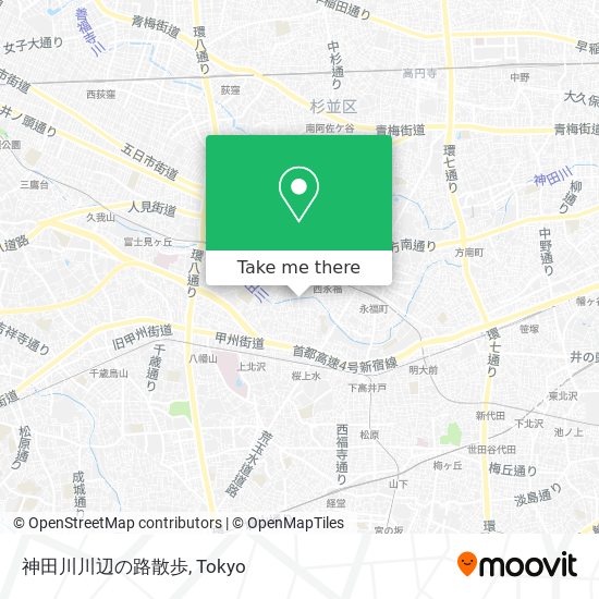神田川川辺の路散歩 map