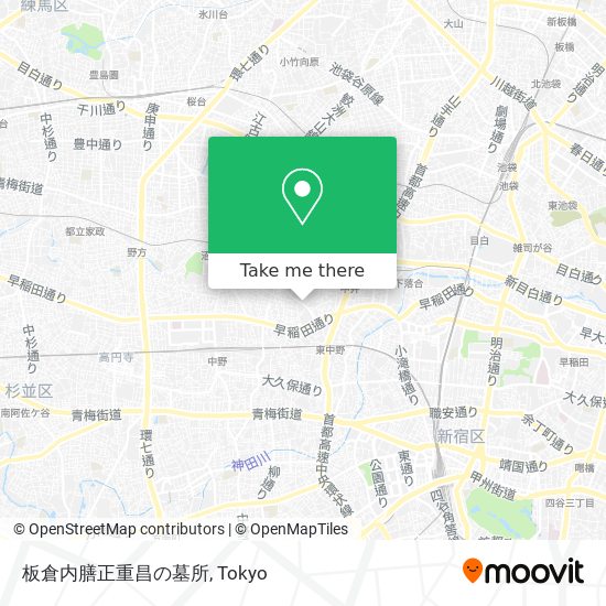 板倉内膳正重昌の墓所 map