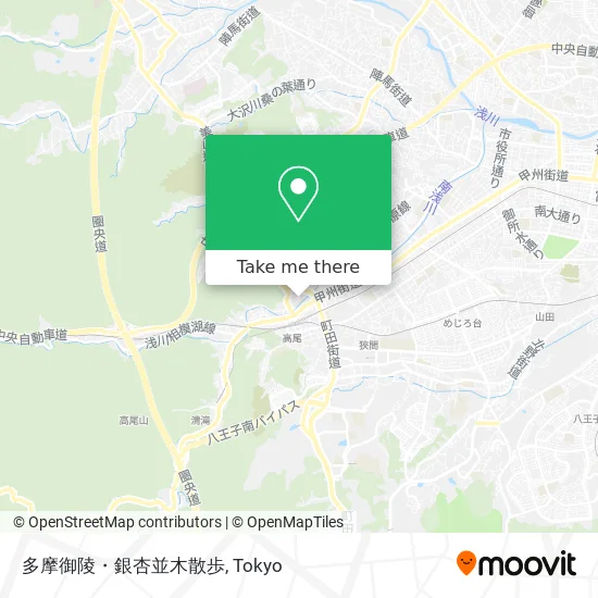 多摩御陵・銀杏並木散歩 map