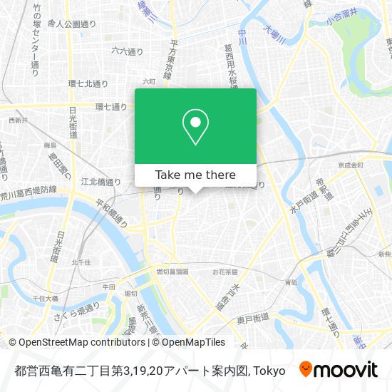 都営西亀有二丁目第3,19,20アパート案内図 map