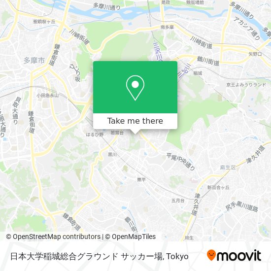 日本大学稲城総合グラウンド サッカー場 map