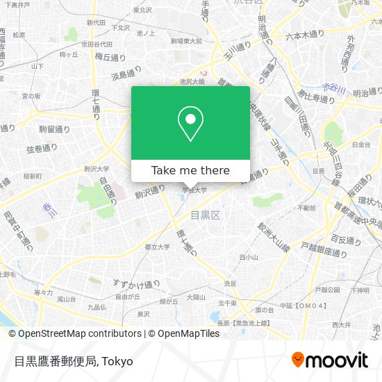 目黒鷹番郵便局 map