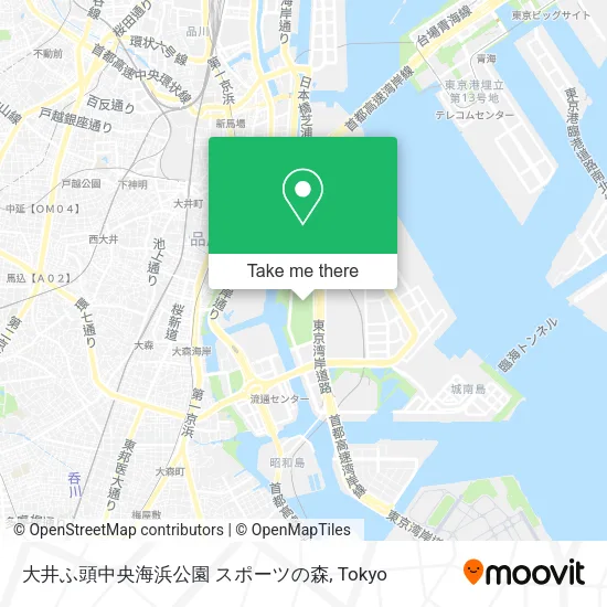 大井ふ頭中央海浜公園 スポーツの森 map