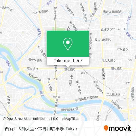 西新井大師大型バス専用駐車場 map