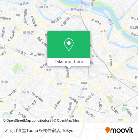 れんげ食堂Toshu 板橋仲宿店 map