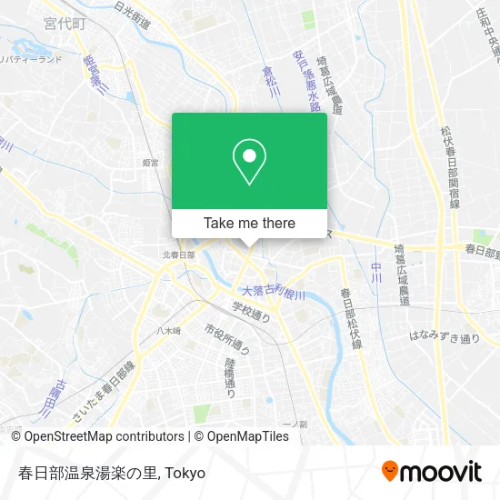 春日部温泉湯楽の里 map
