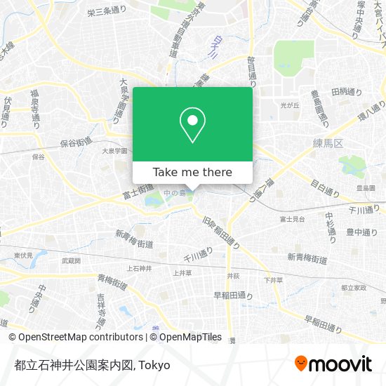 都立石神井公園案内図 map