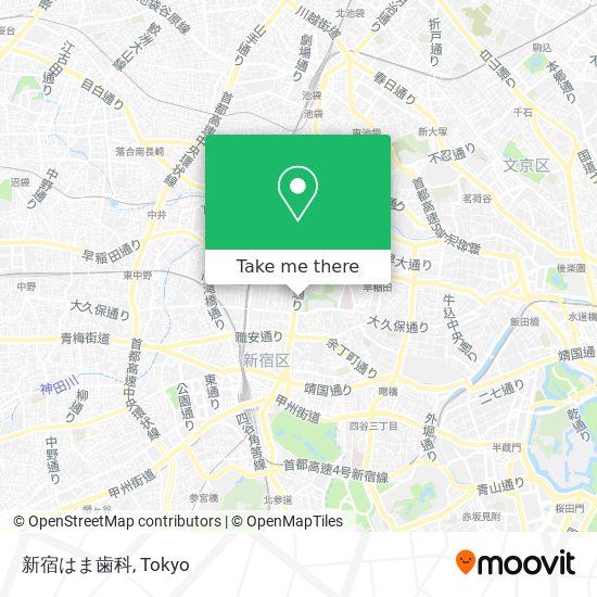 新宿はま歯科 map