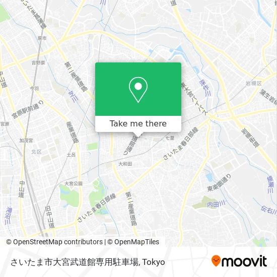 Saitama City Omiya Martial Arts Hall Dedicated Parking Lot map